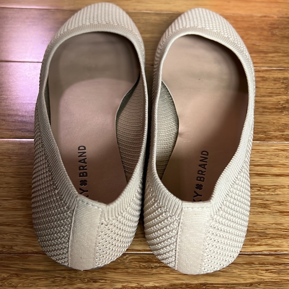 LUCKY BRAND Stretch Knit Nude Ballet Flat Sz 9M/40 - Picture 3 of 9